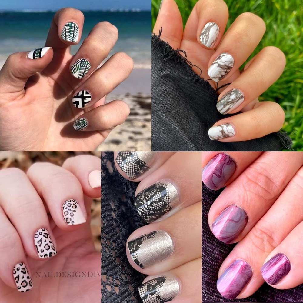 Color Street designs nail polish strips bundle of 5 sets